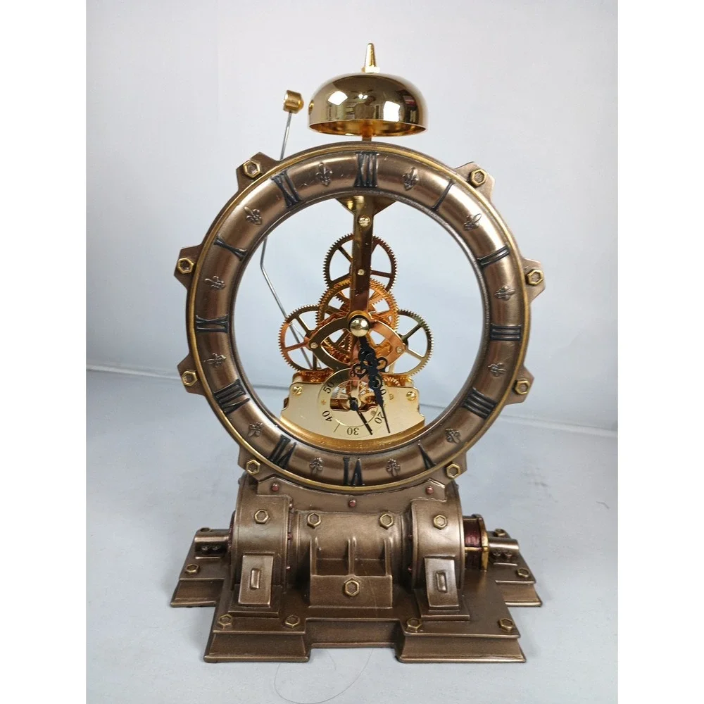 Industrial Steampunk Generator Striking Clock, In Box, Strikes In The Hour